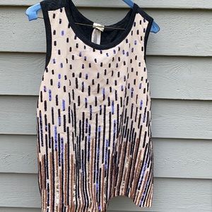 Anthropologie TINY sequined Holiday shirt